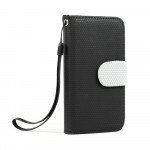 Wholesale iPhone 4S / 4 Anti-Slip Flip Leather Wallet Case with Stand (Black)